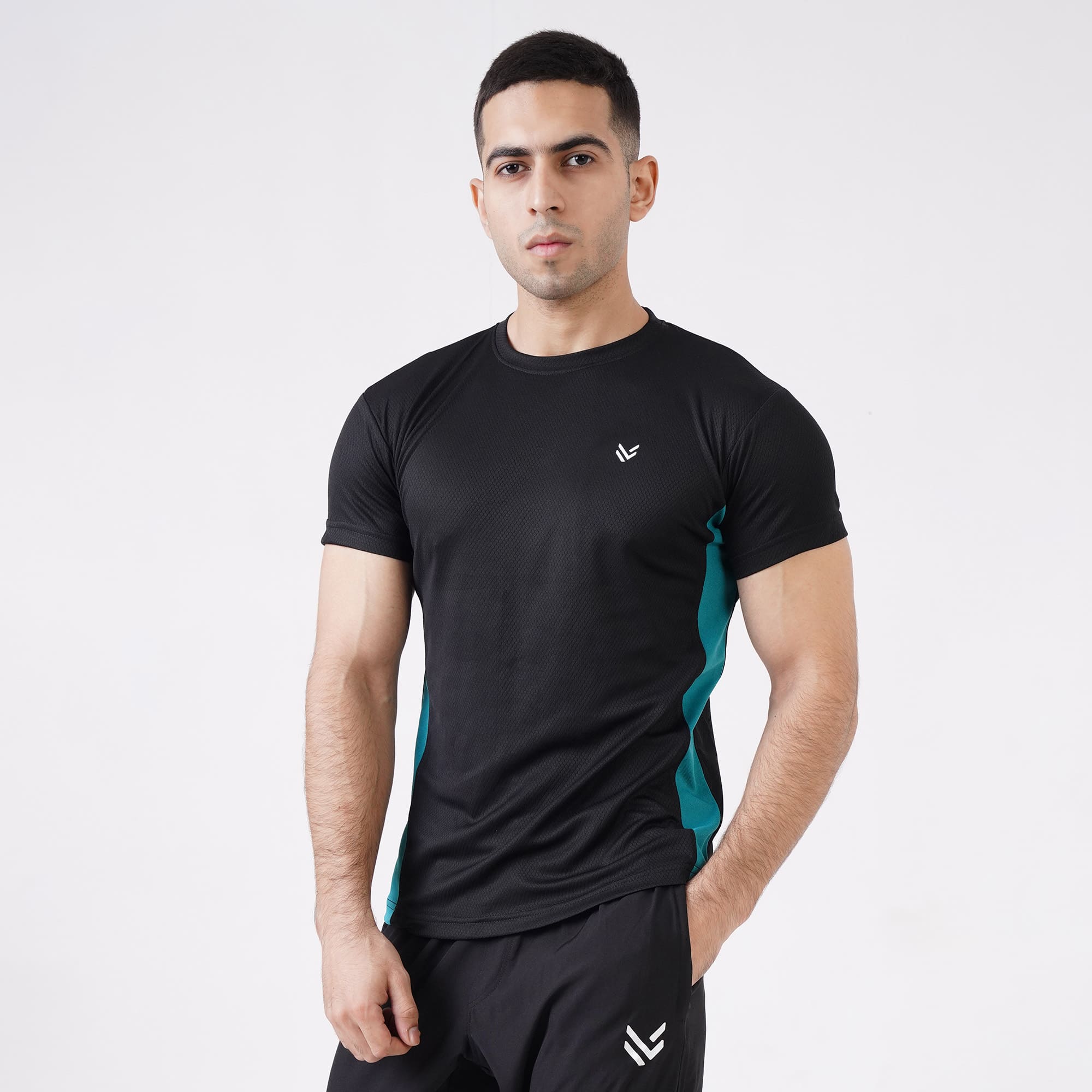 Olympic Black H/S Mesh Tee
