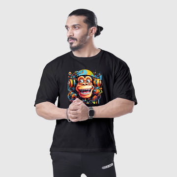 Monkey Black Oversized Shirt