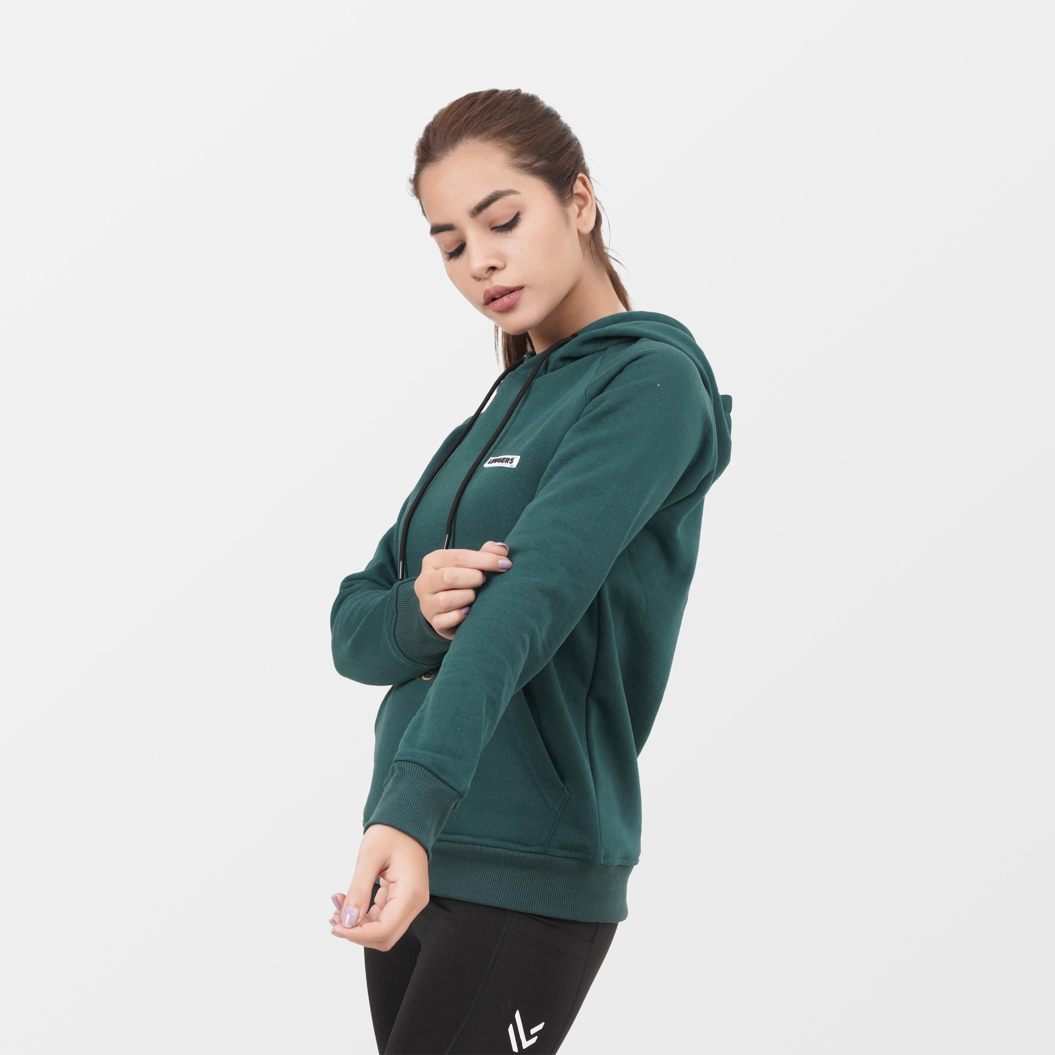 Green NEVER Women HOODIE