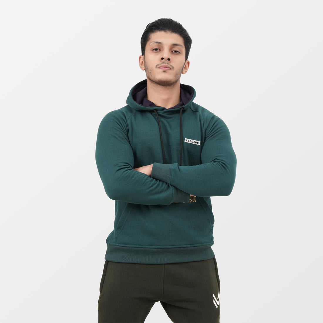 Green NEVER Full Sleeve HOODIE