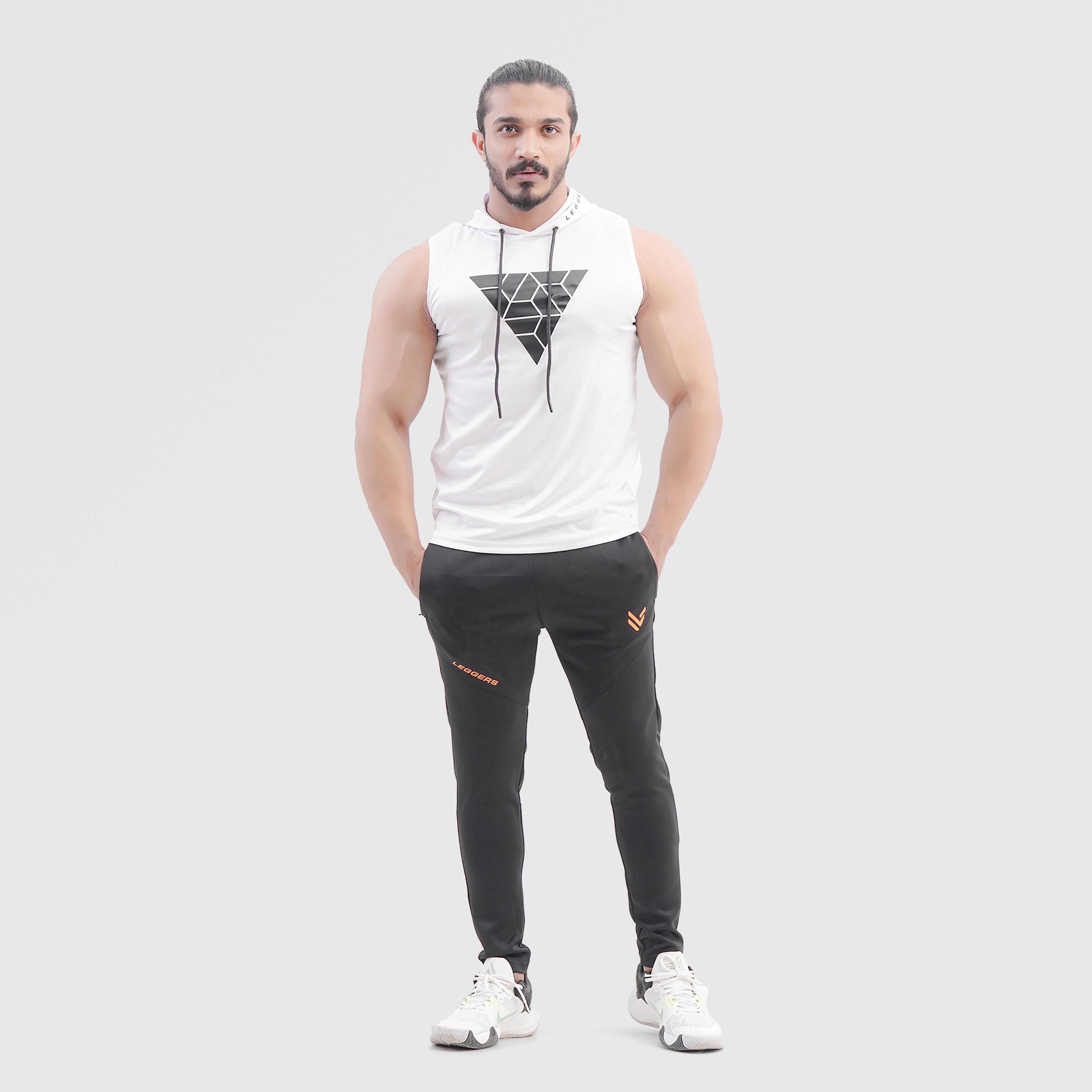 Training White SLEEVELESS HOODIE