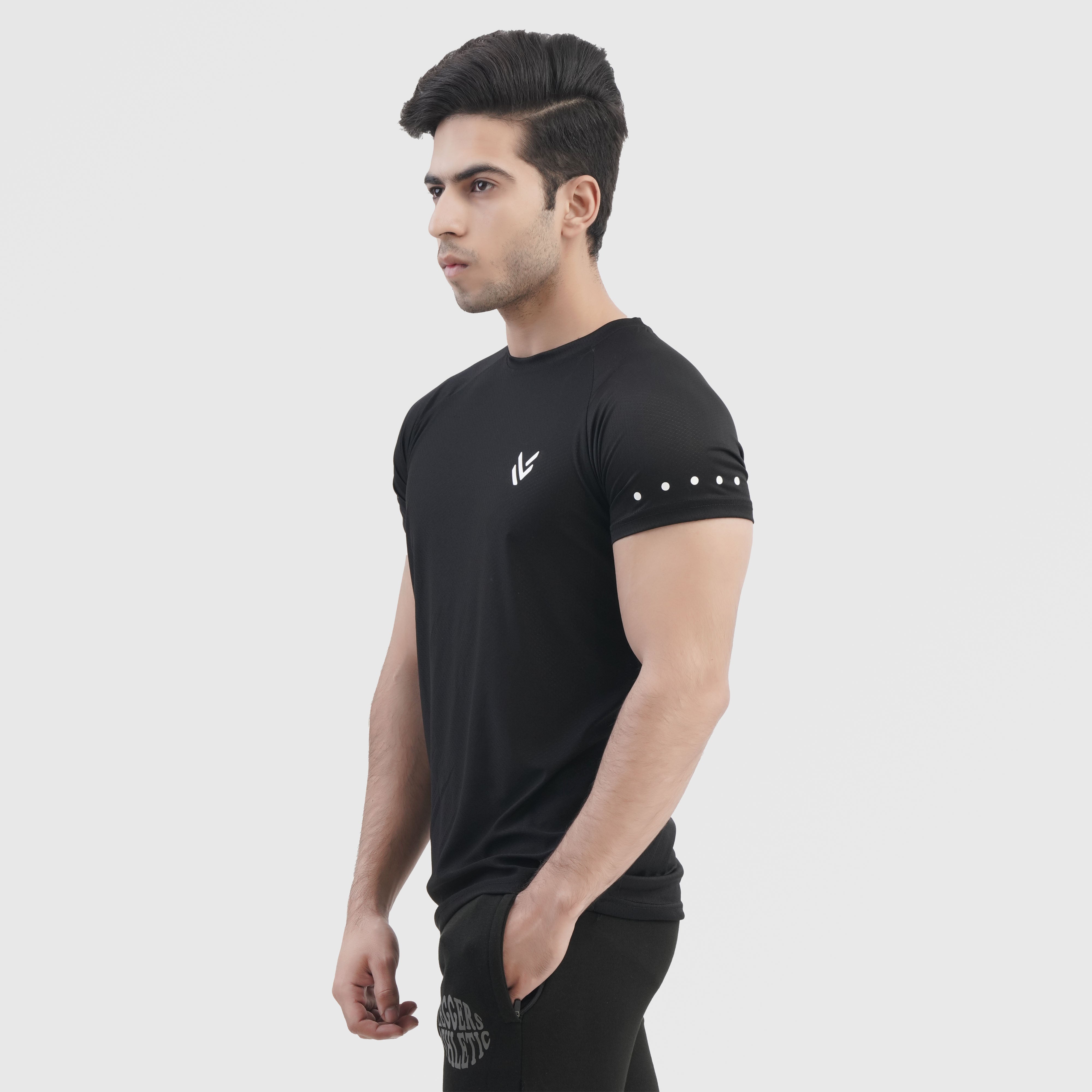 Elegance Black Half Sleeve Tee