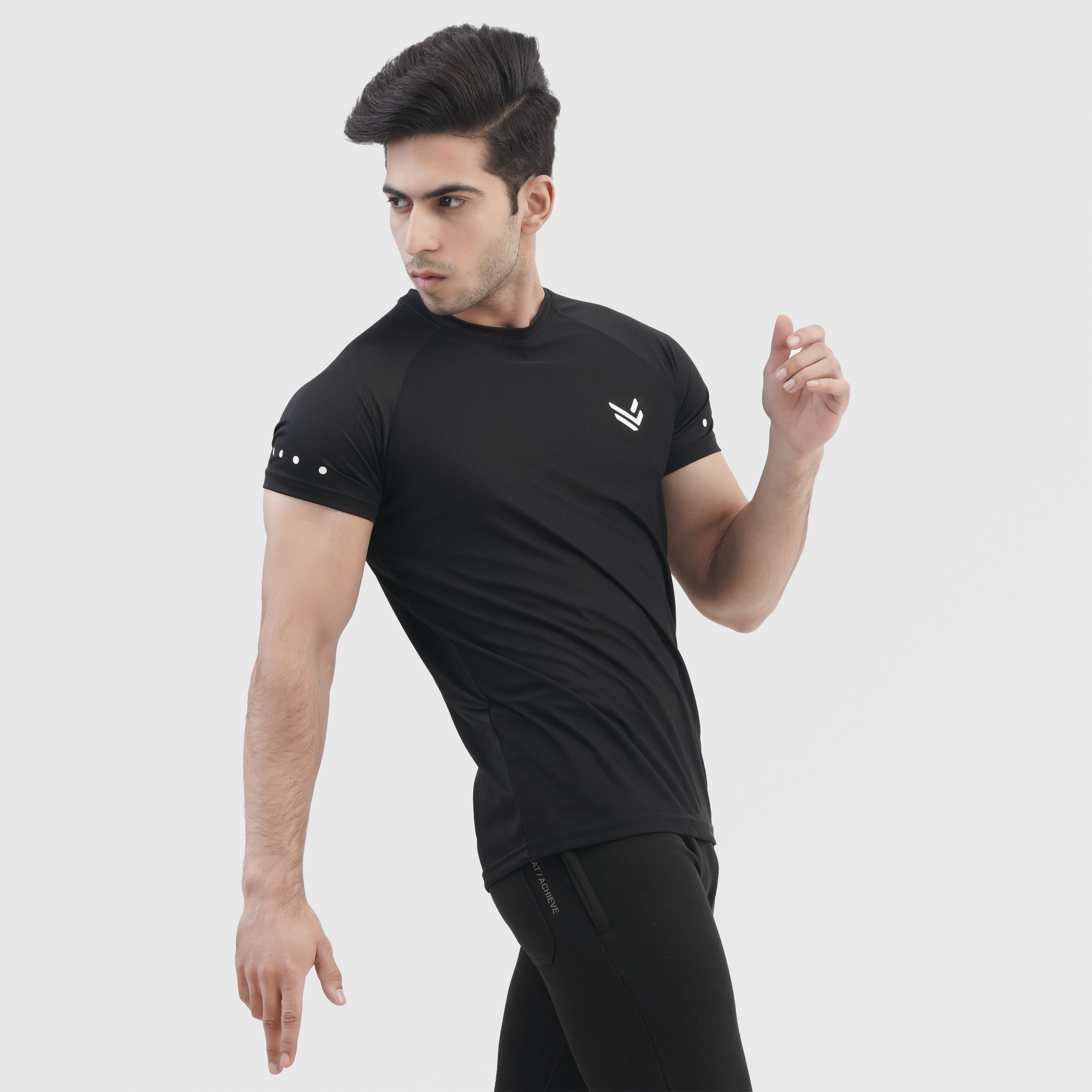 Elegance Black Half Sleeve Tee