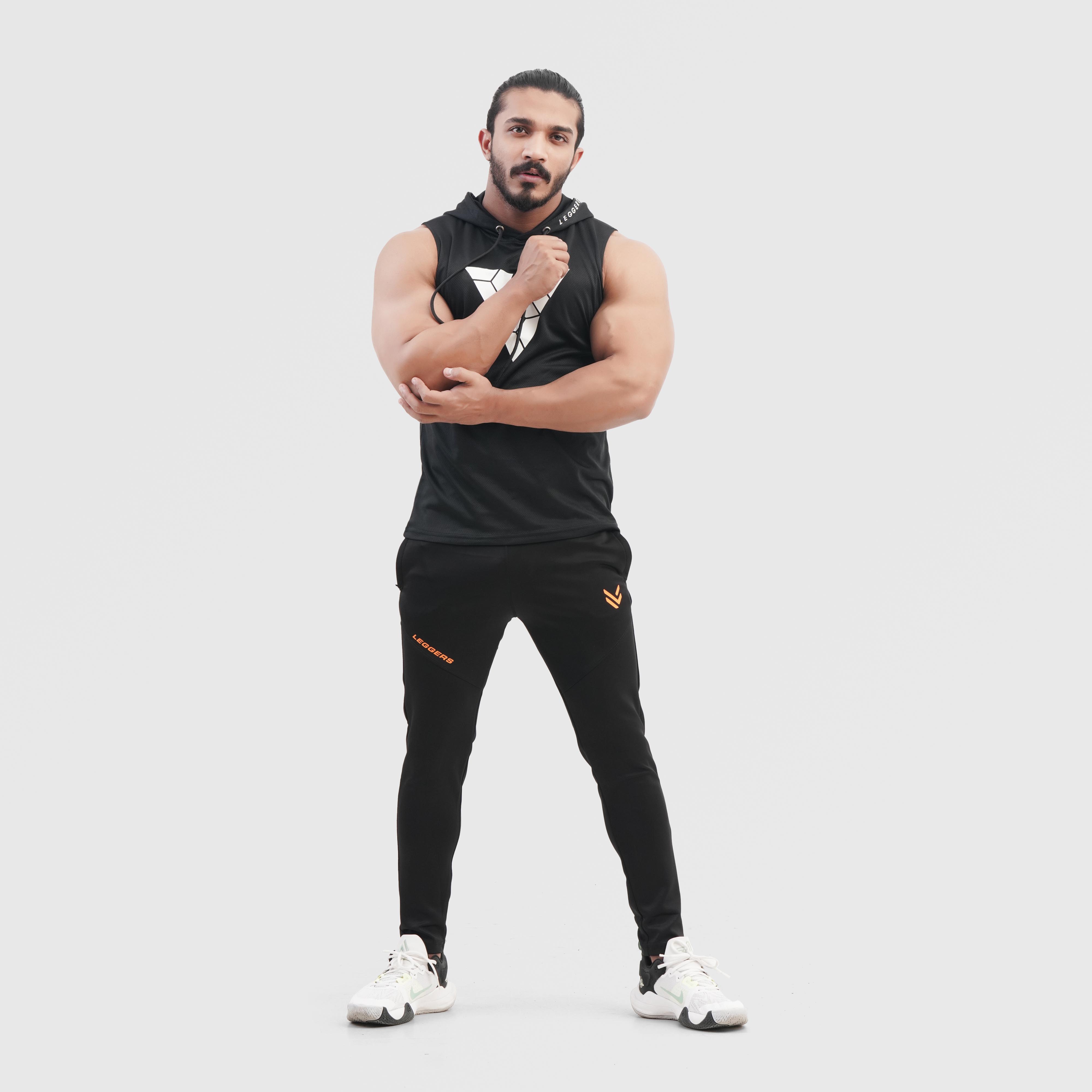 Training Black SLEEVELESS HOODIE