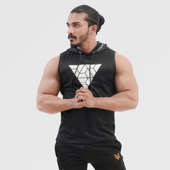 Training Black SLEEVELESS HOODIE