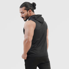 Training Black SLEEVELESS HOODIE