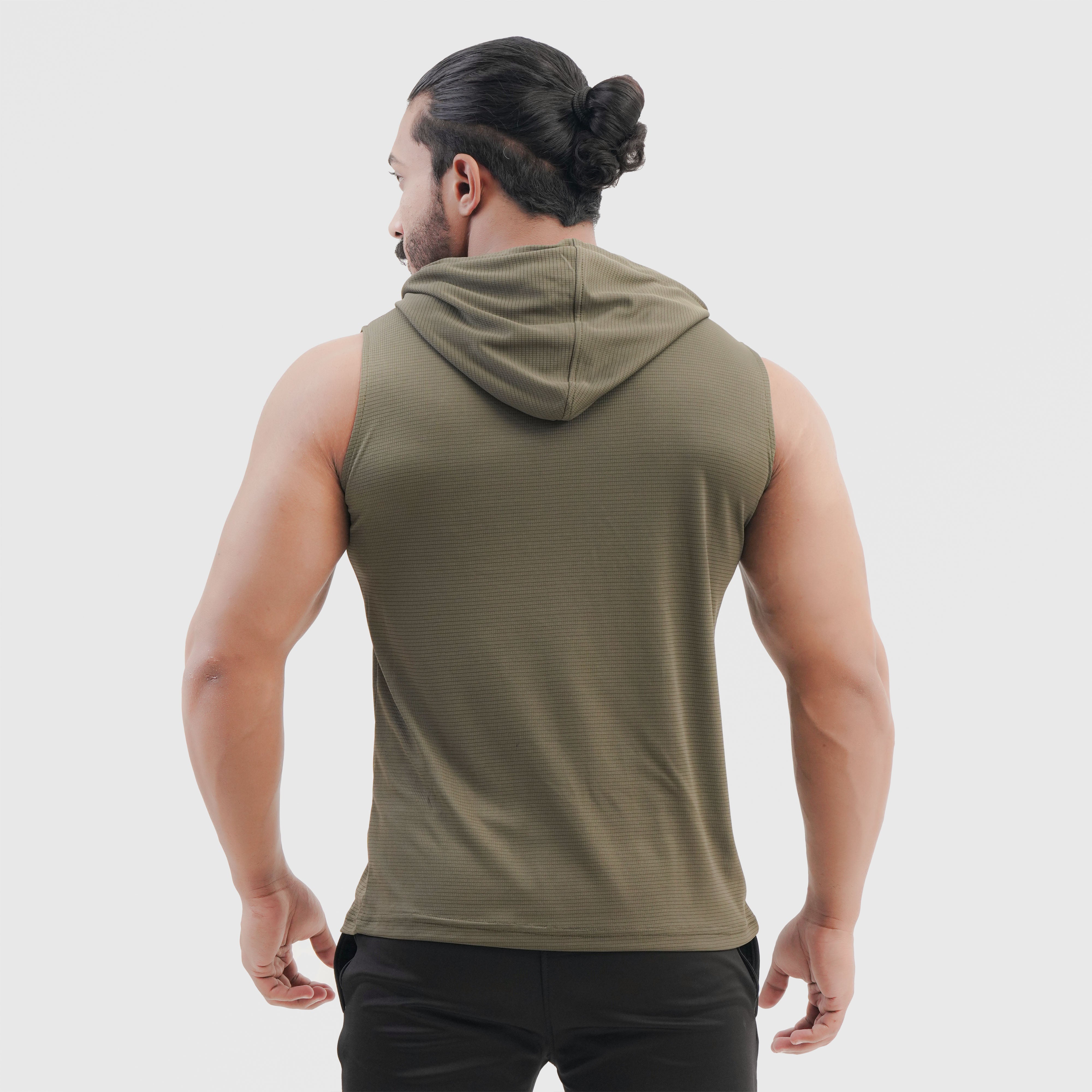 Training Moss SLEEVELESS HOODIE