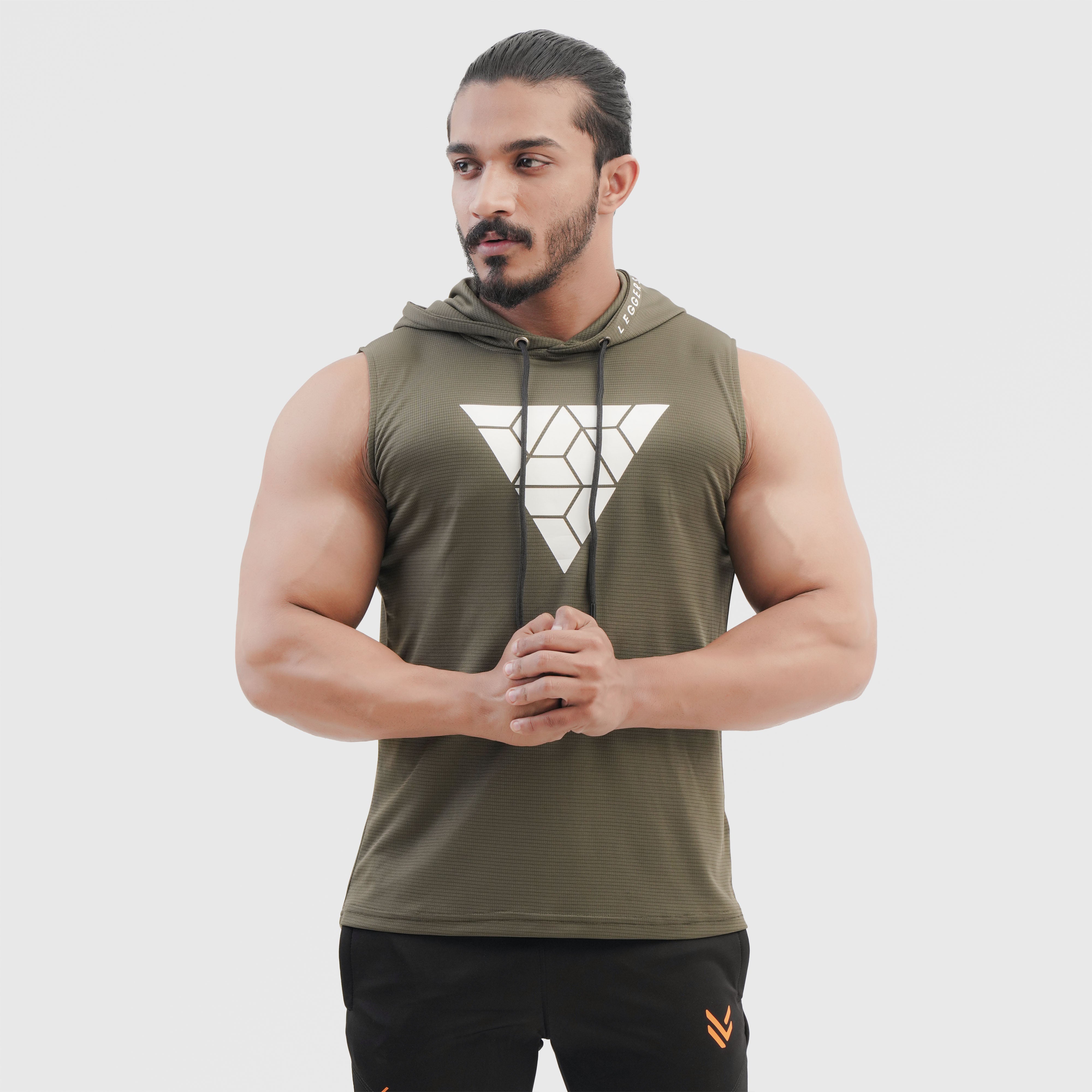 Training Moss SLEEVELESS HOODIE