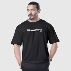Nevermind Black Oversized Tee