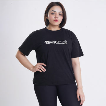 Nevermind Black Women Oversized Tee