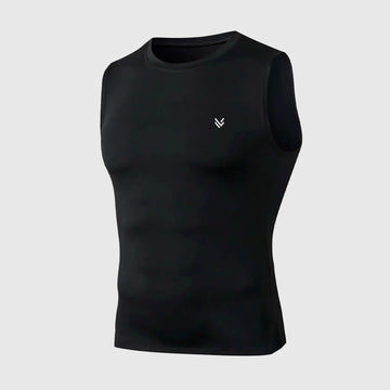 Black Sleeveless Compression Tank