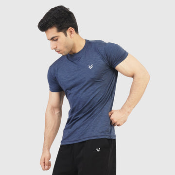 Heather Navy H/S Tee