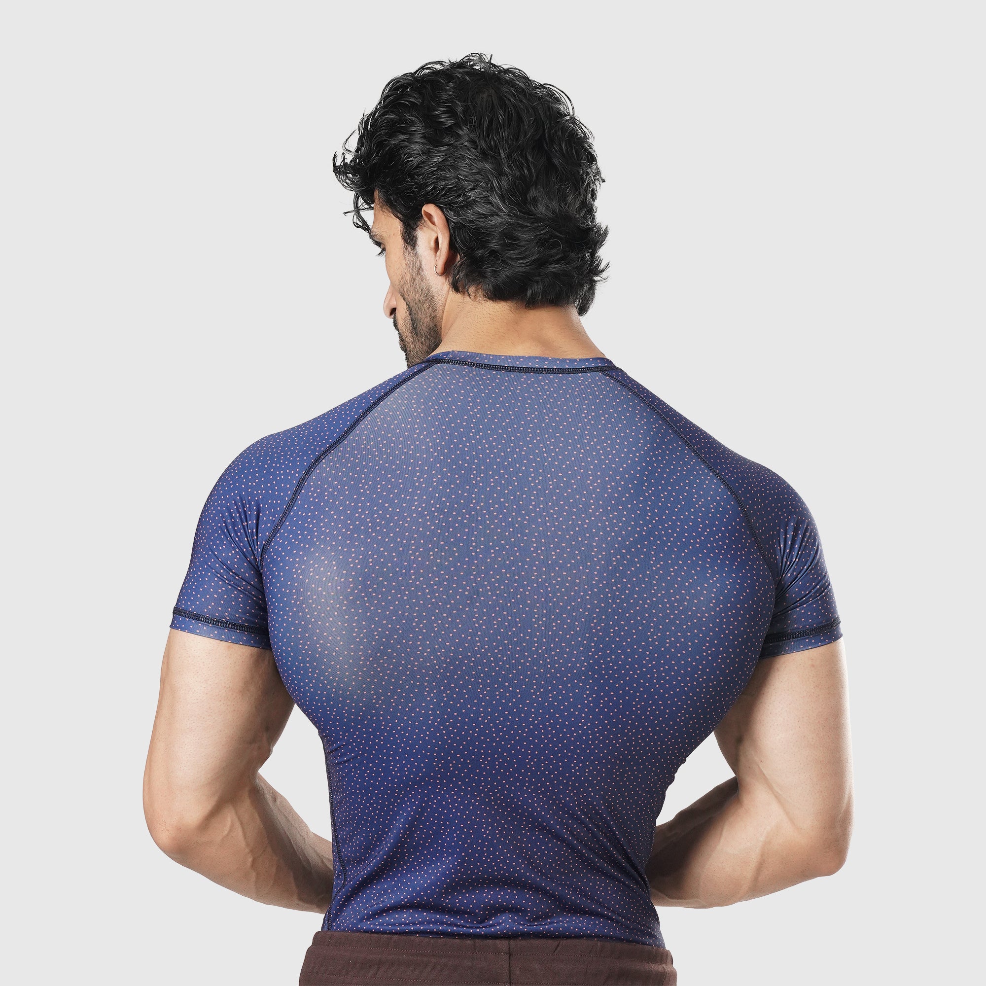 Velocity Blue Dotted H/S Compression TEE