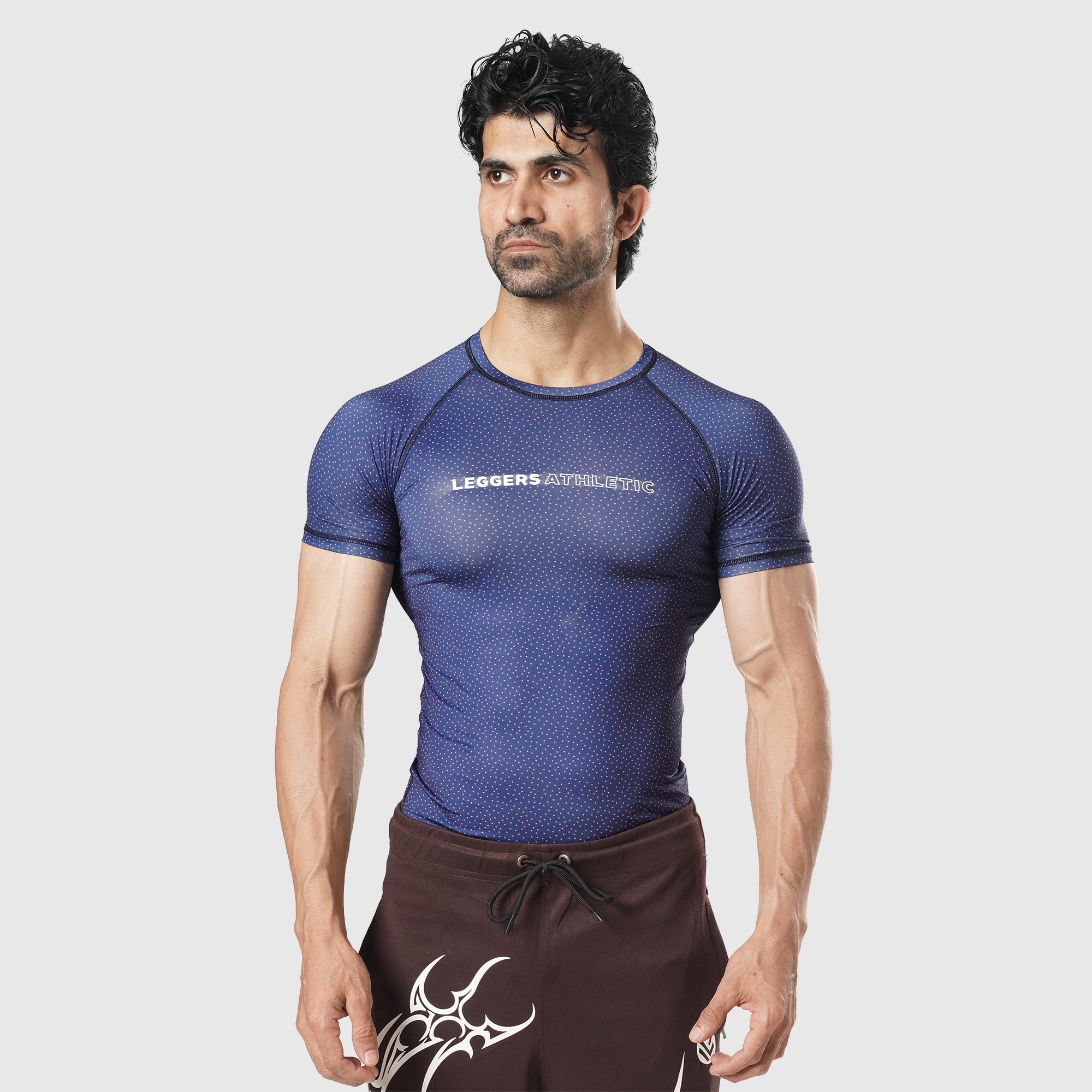 Velocity Blue Dotted H/S Compression TEE