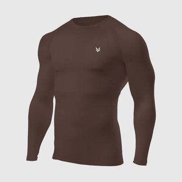 MuscleFit Brown Full Compression Shirt