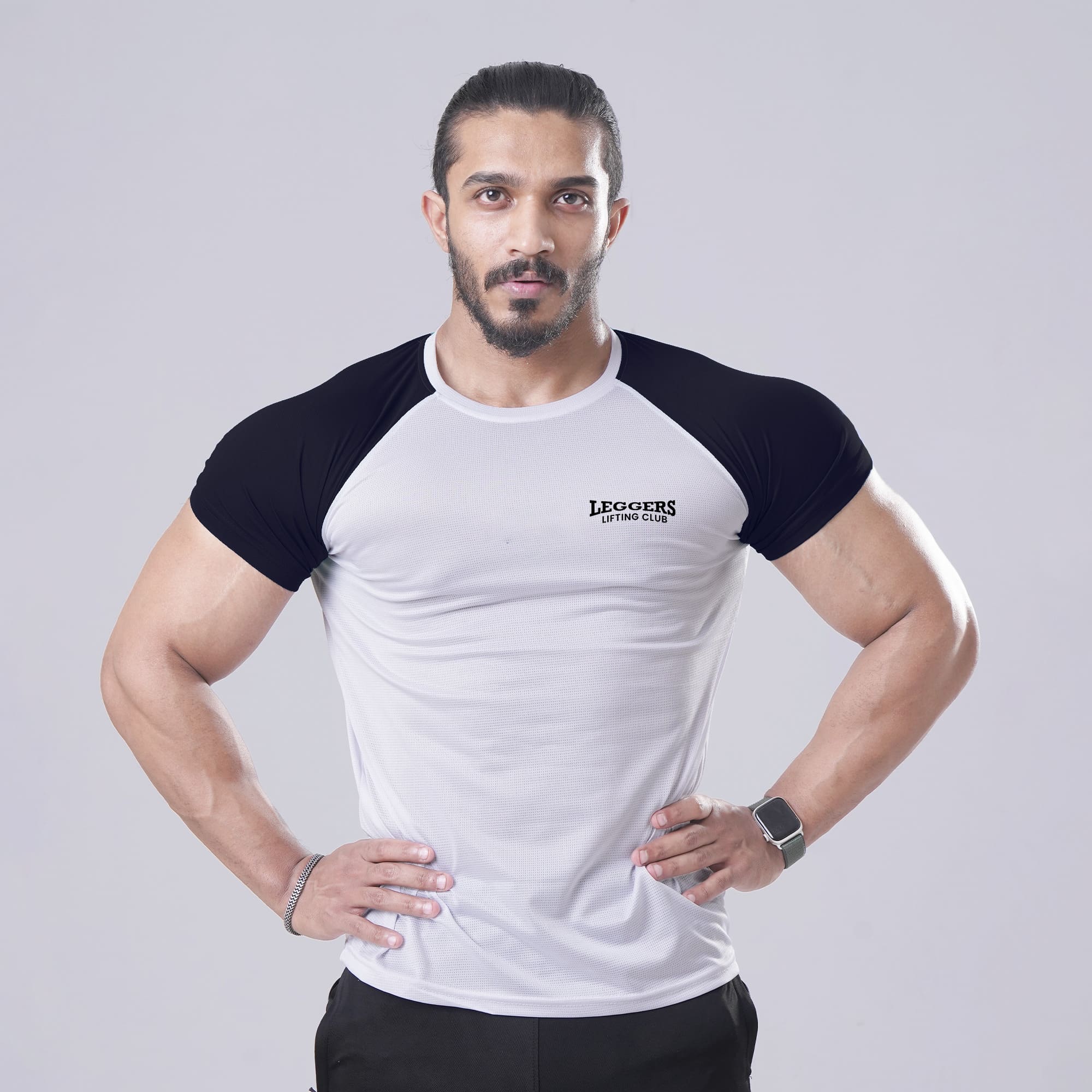 Active White-Black Tee