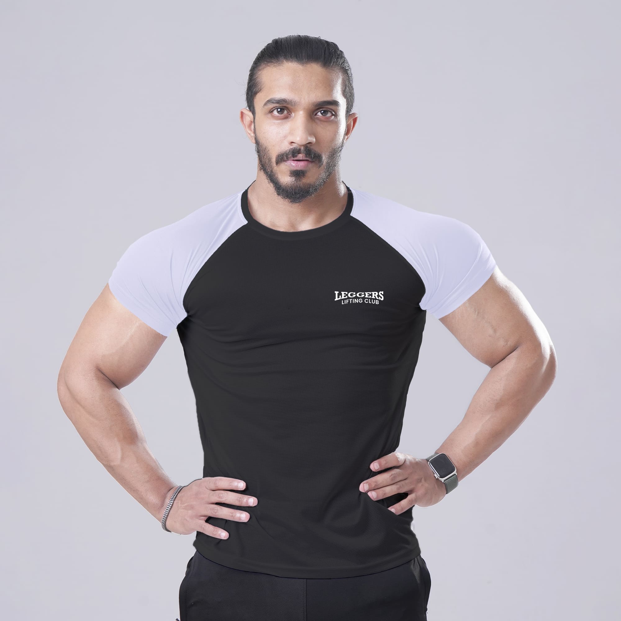 Active Black-White Tee