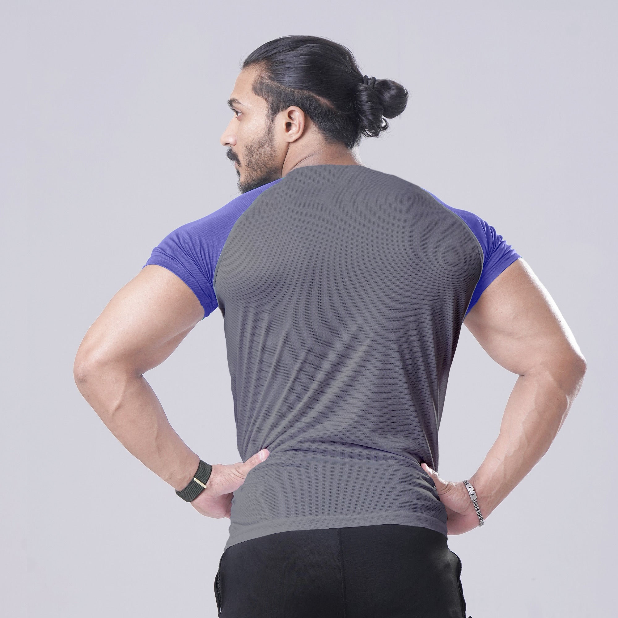 Active Gray Half Sleeve Tee