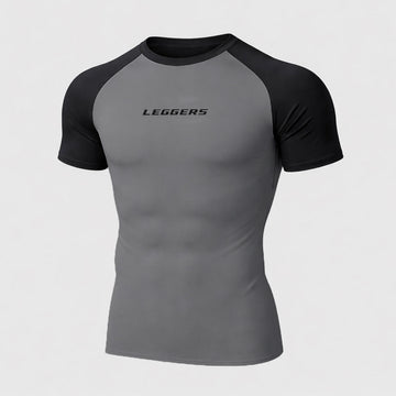 M-Fit Gray/Black H/S Compression TEE