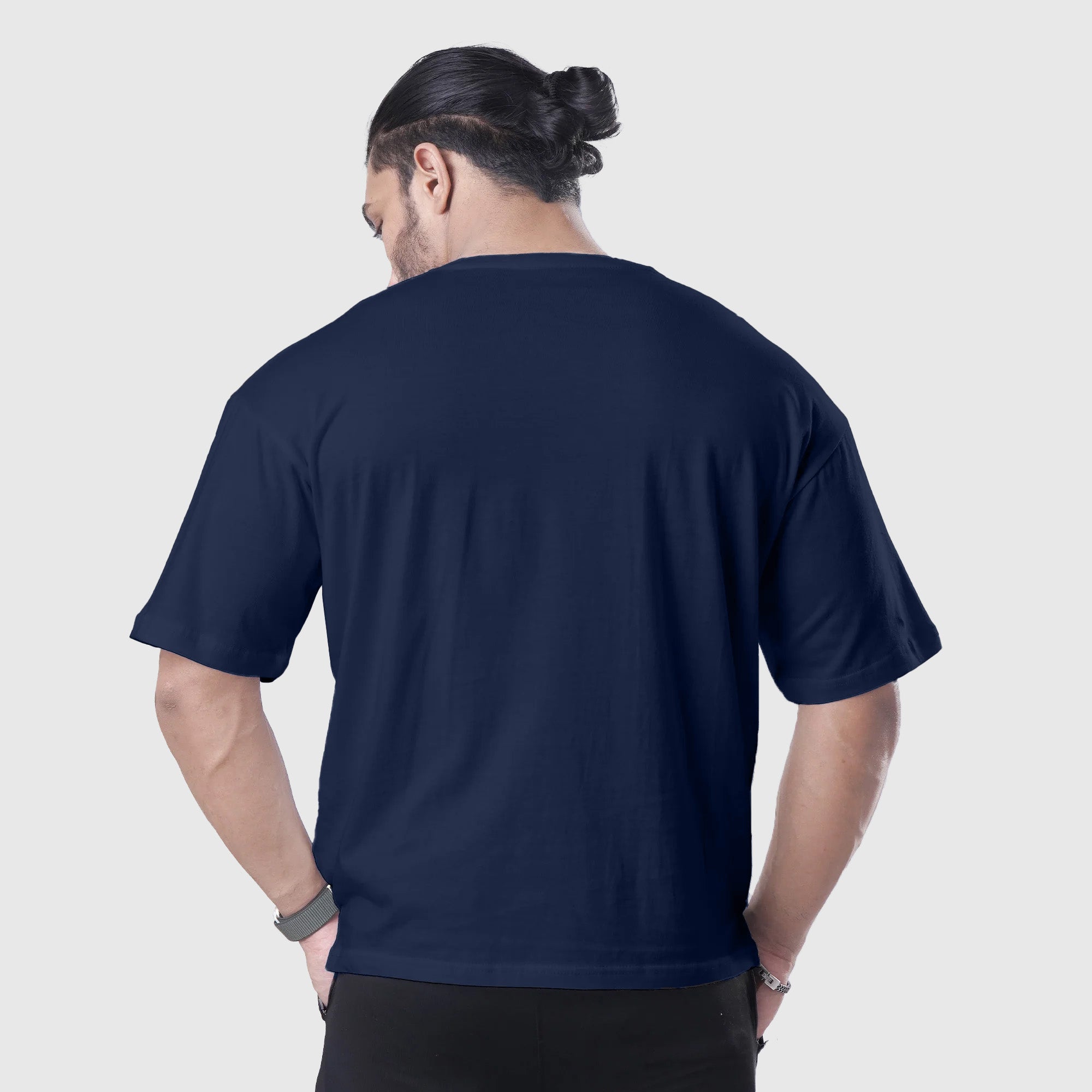 Dark Blue Nevermind Oversized Tee