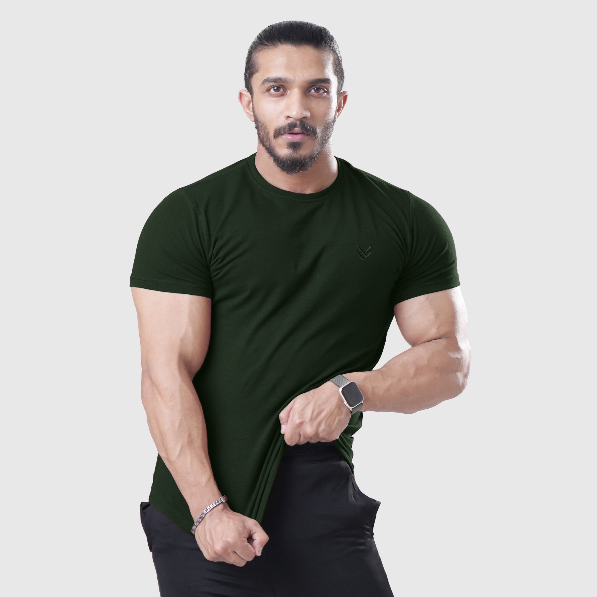 EMB Olive H/S TEE