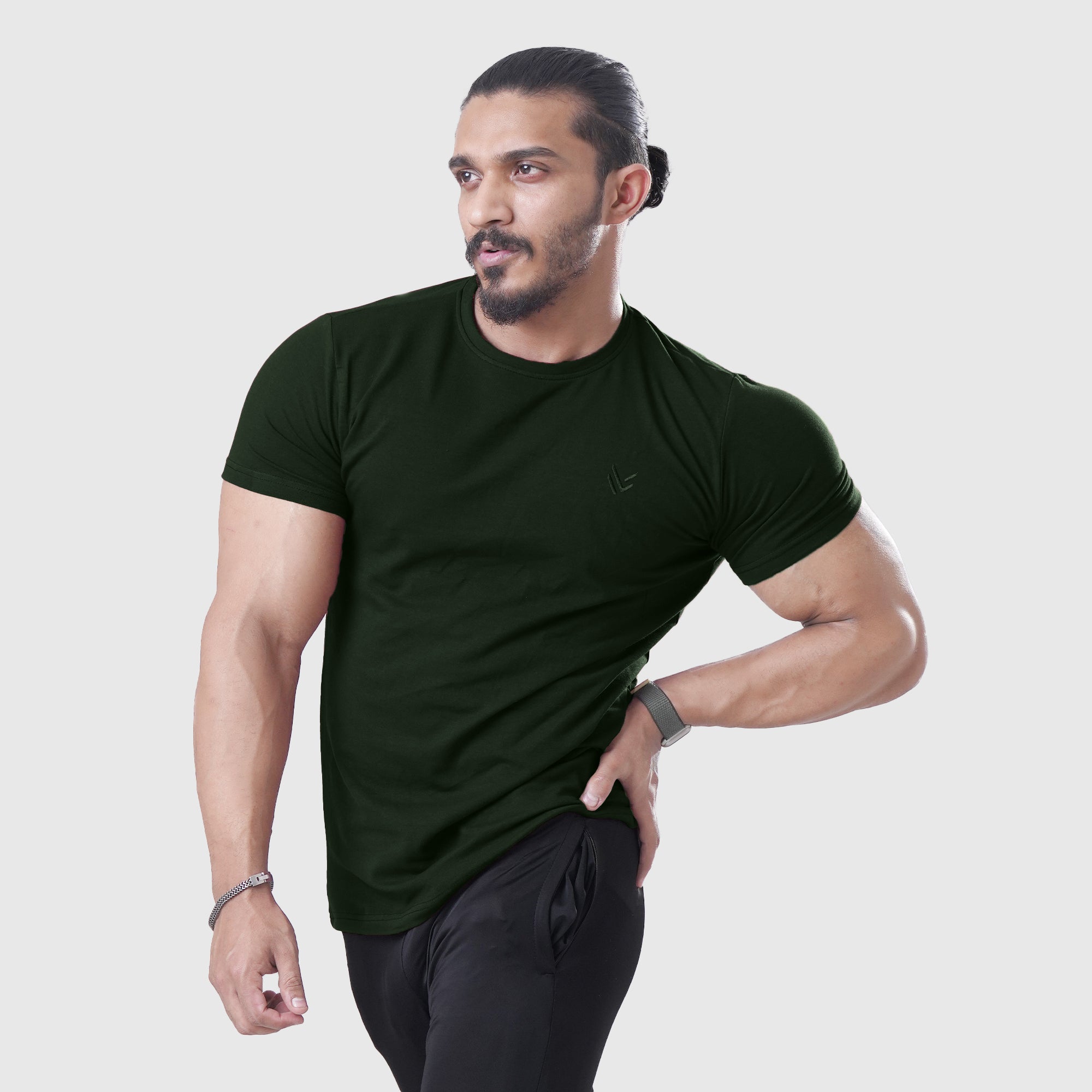 EMB Olive H/S TEE