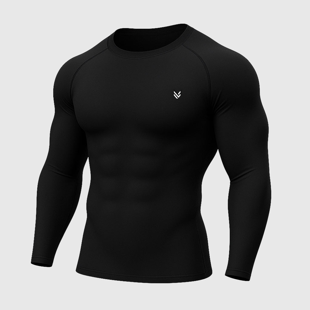 MuscleFit Black Full Compression Shirt