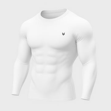 MuscleFit White Full Sleeve Compression Shirt