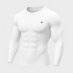 MuscleFit White Full Sleeve Compression Shirt