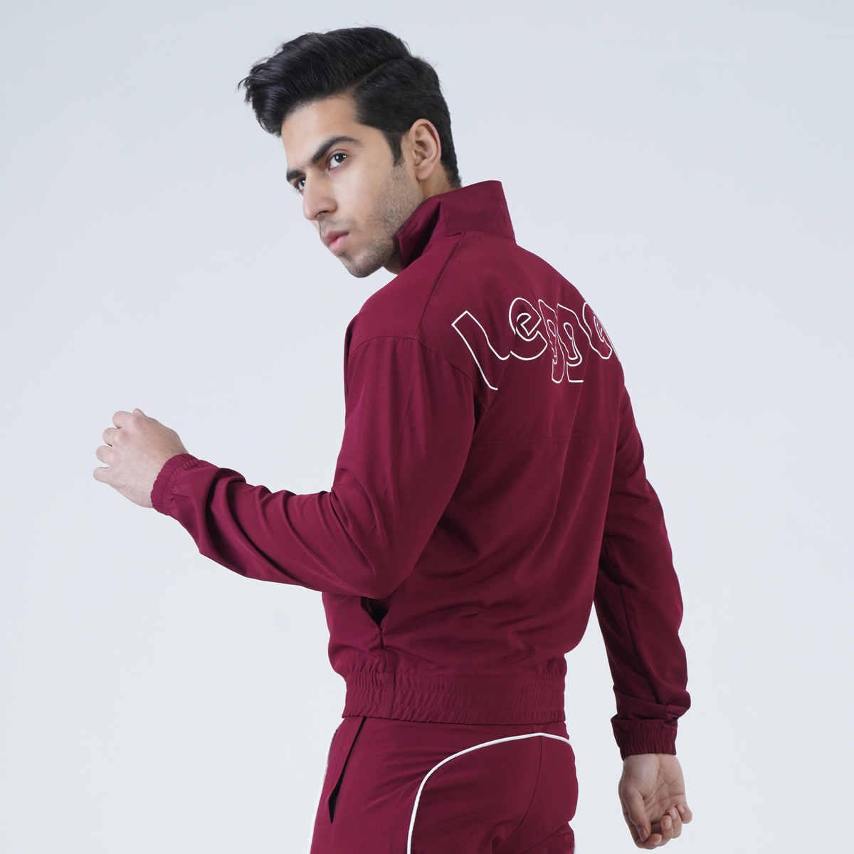 ATHLEISURE MAROON SPORTS JACKET