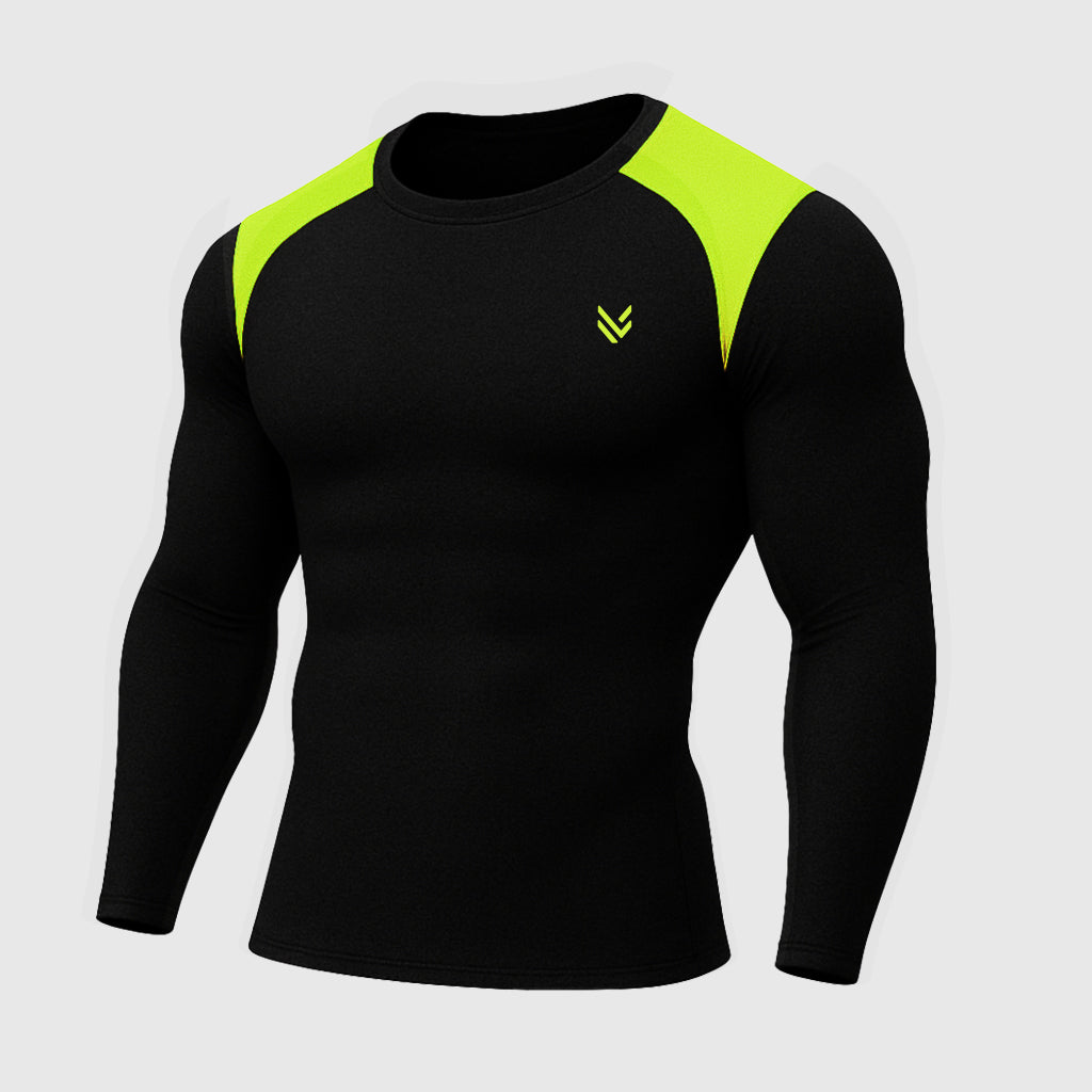 ALPHA BLACK/NEON Full Compression Shirt