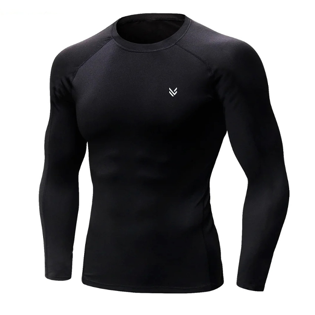 MuscleFit Black Full Compression Shirt