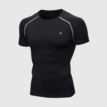 MuscleFit Black/White Compression TEE