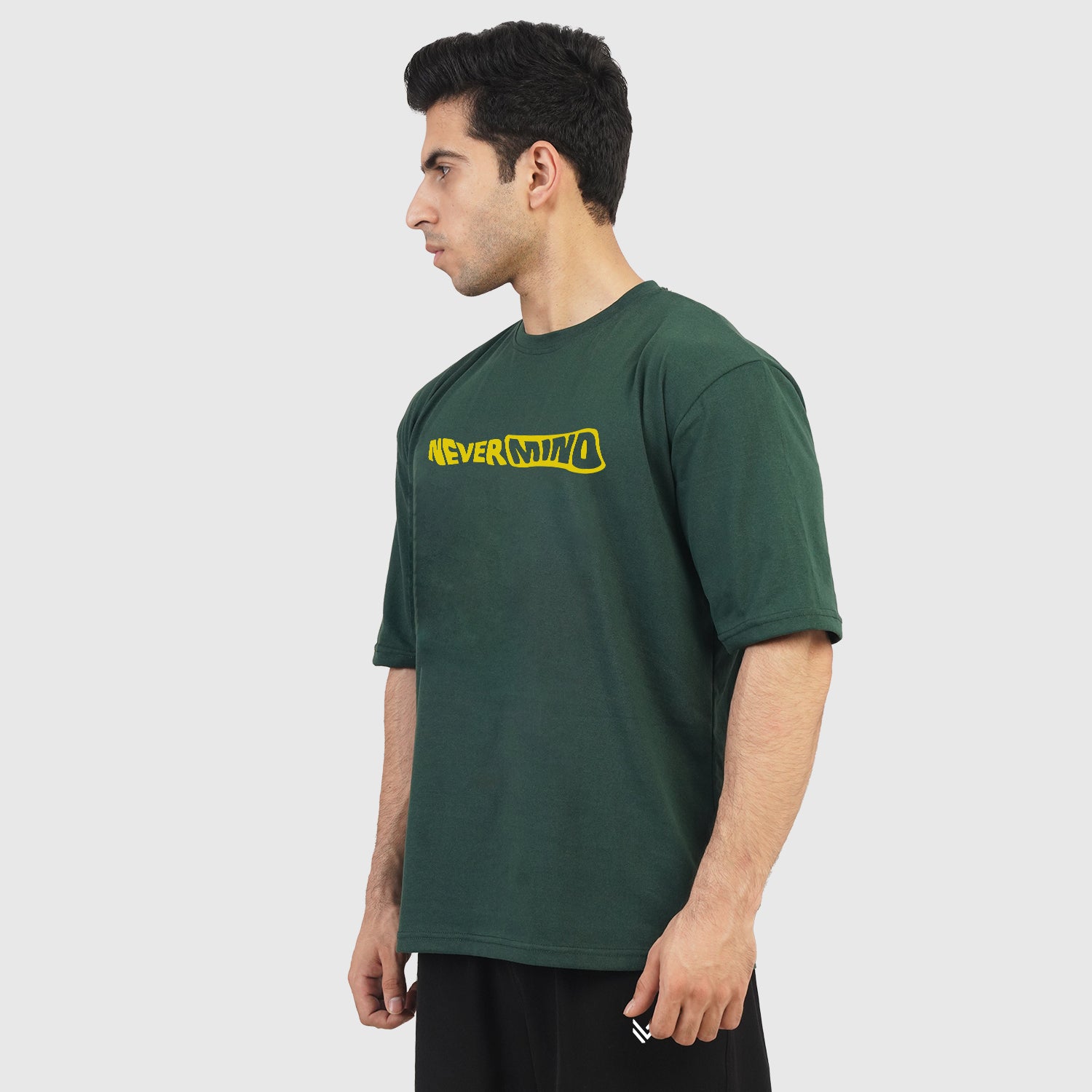 Green Nevermind Oversized Tee