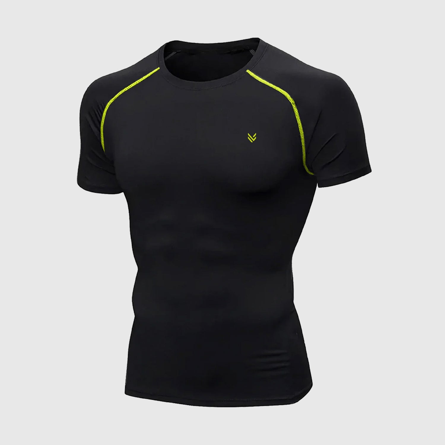 MuscleFit Black/Neon Compression TEE
