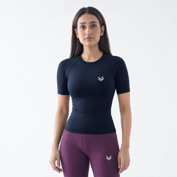 Flex Navy Women H/S Compression