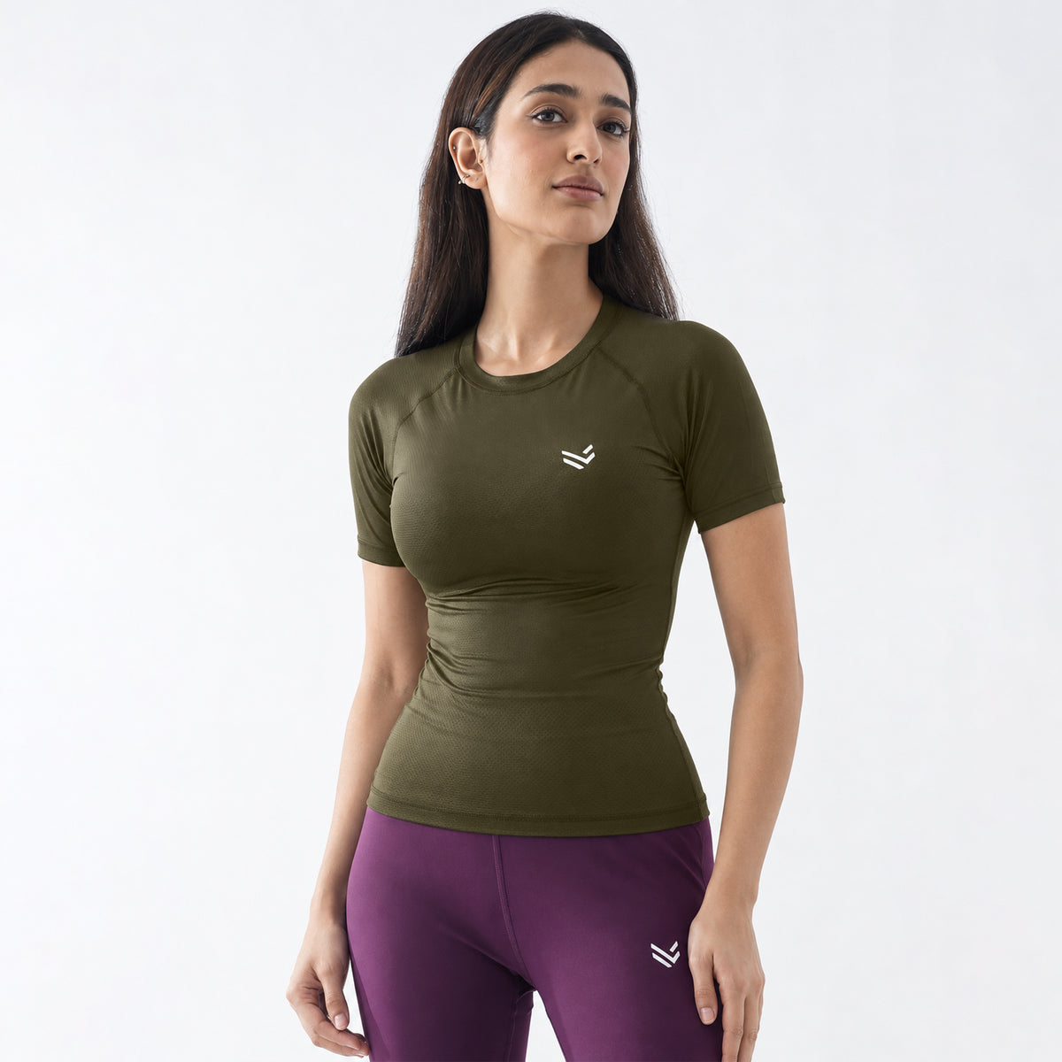 Flex Olive Women H/S Compression