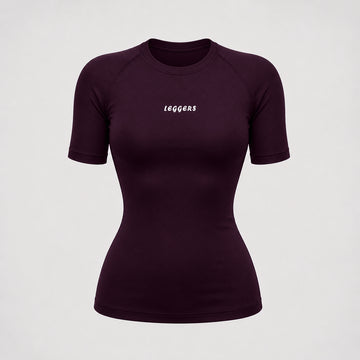 Women Compression Purple Half-Sleeve