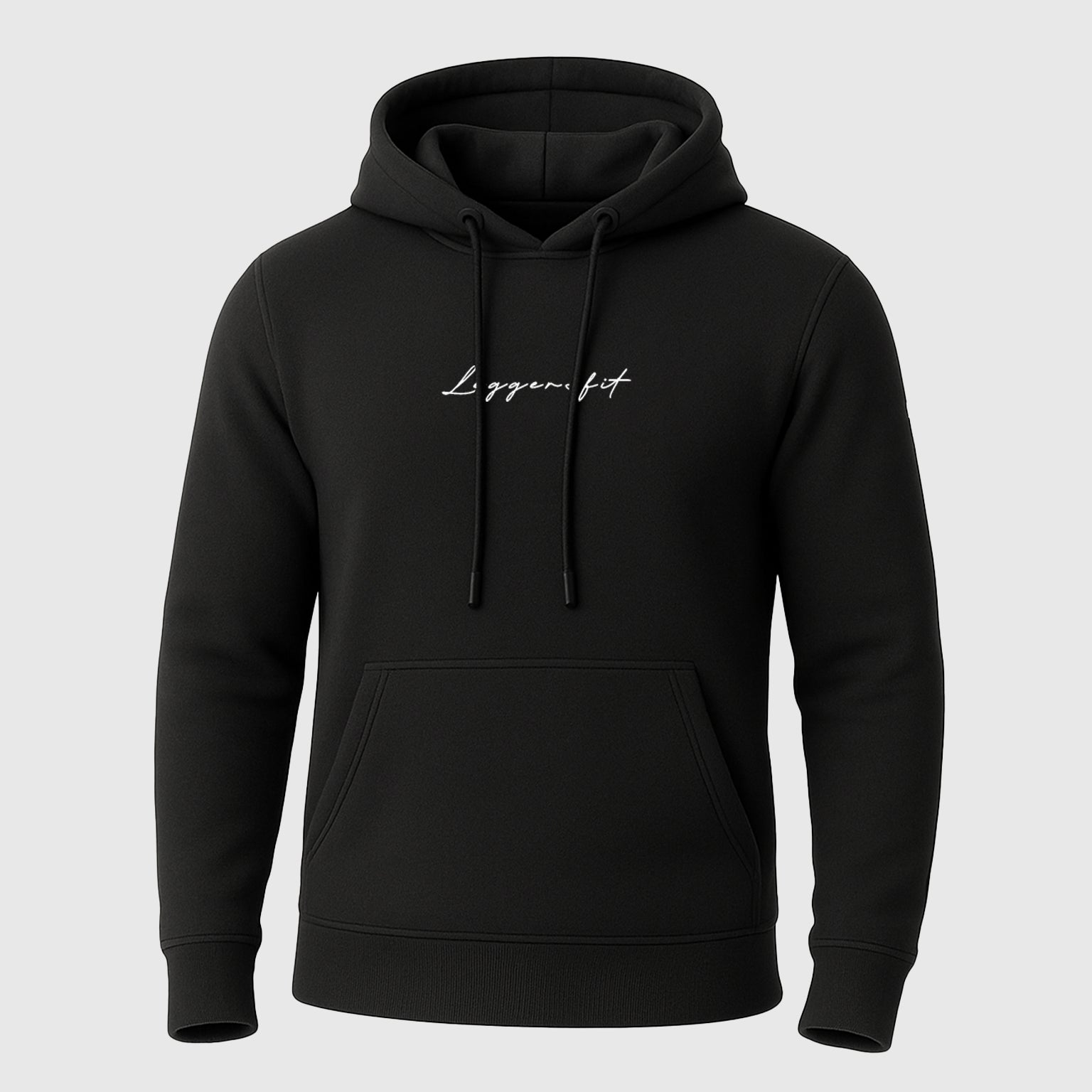 SIGNATURE FLEECE BLACK HOODIE