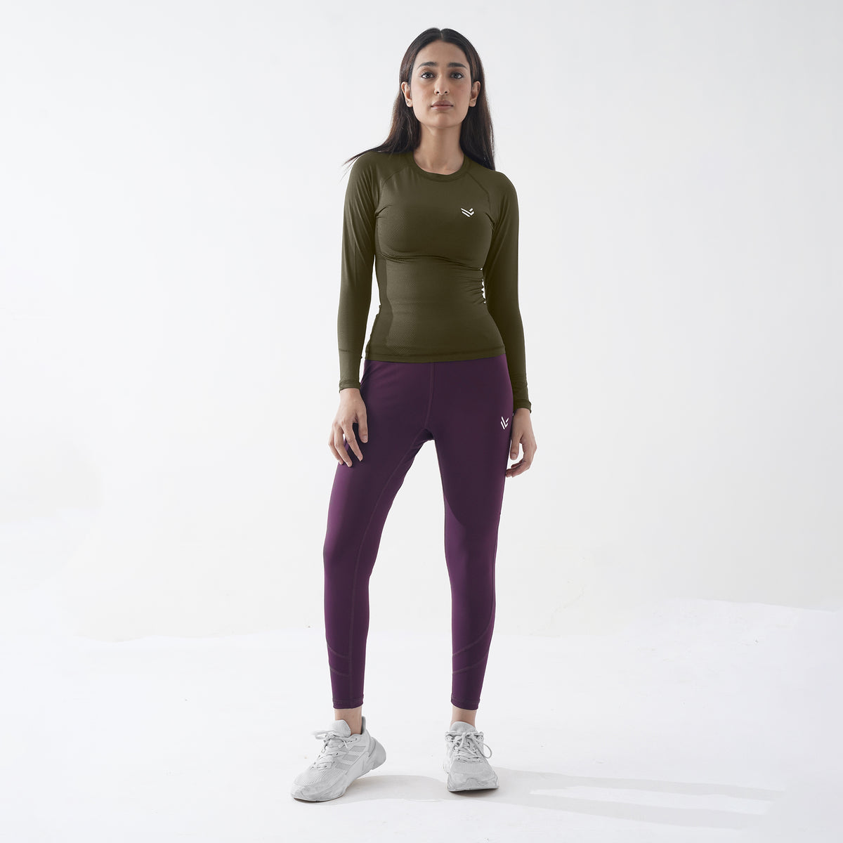 Olive Women Compression Full Sleeve