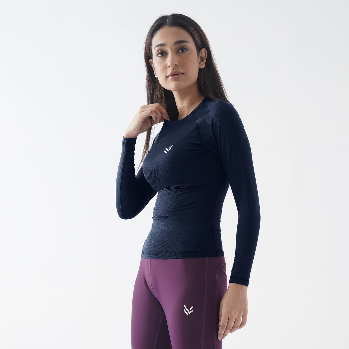 Navy Women Compression Full Sleeve