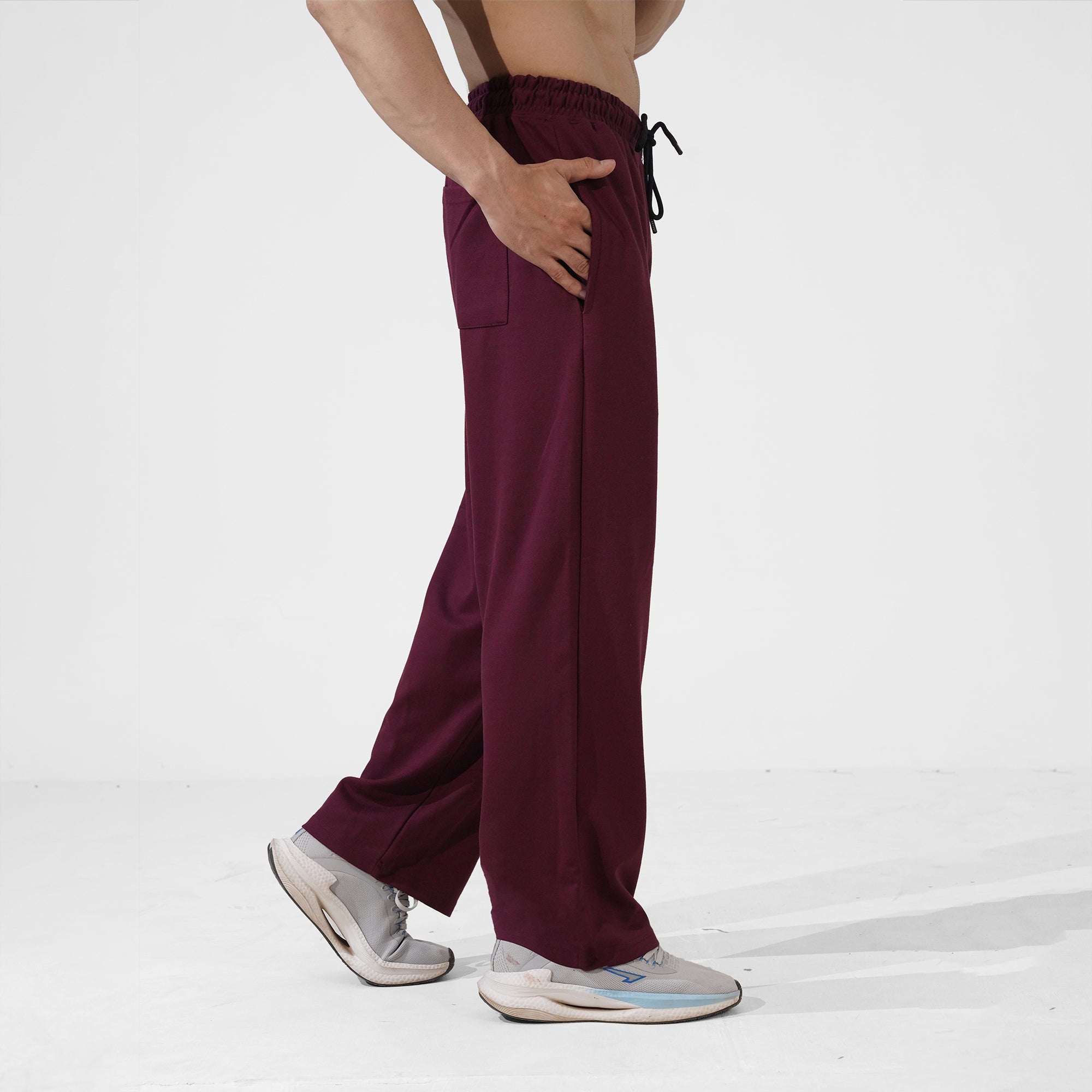 Electro Maroon Baggy Trouser