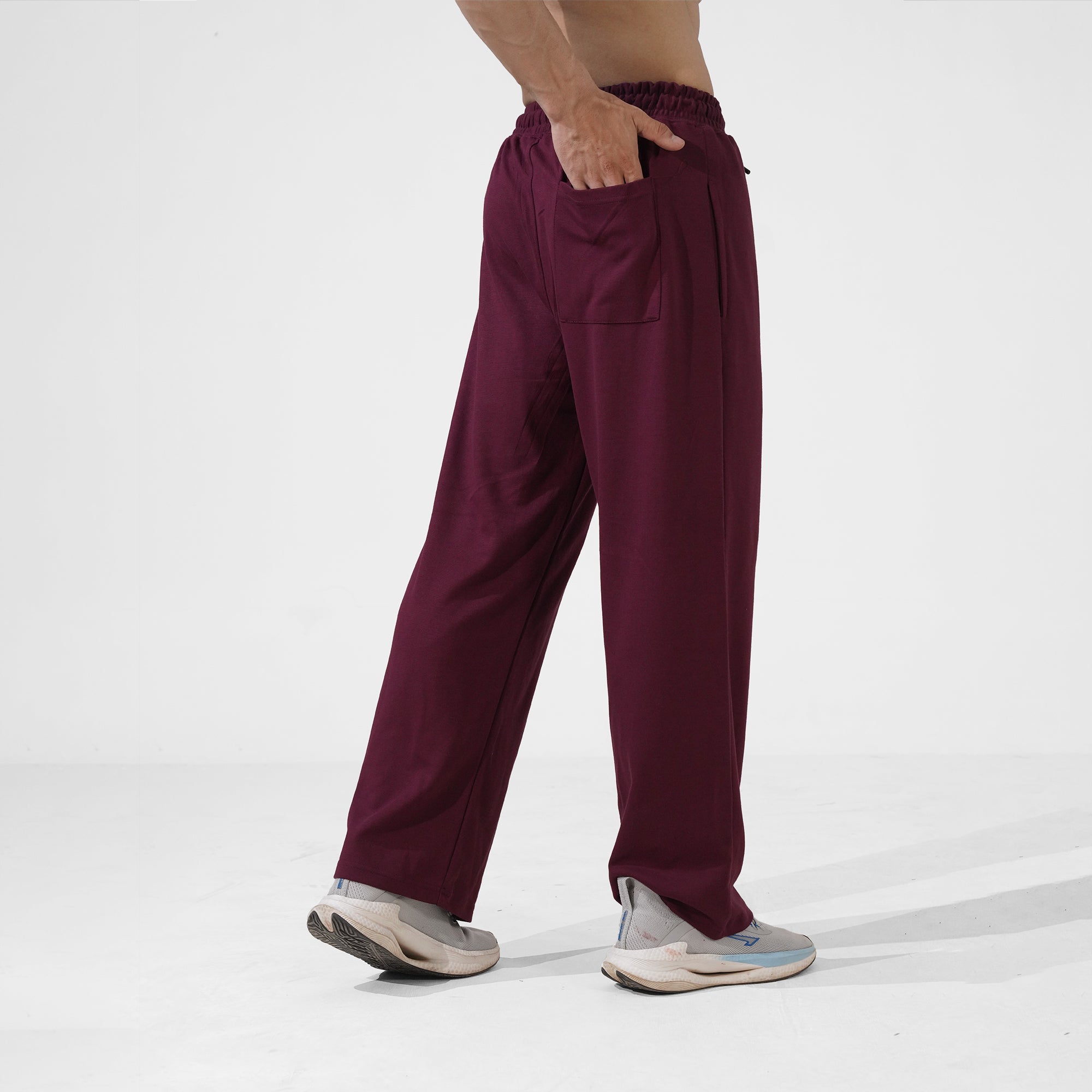 Electro Maroon Baggy Trouser