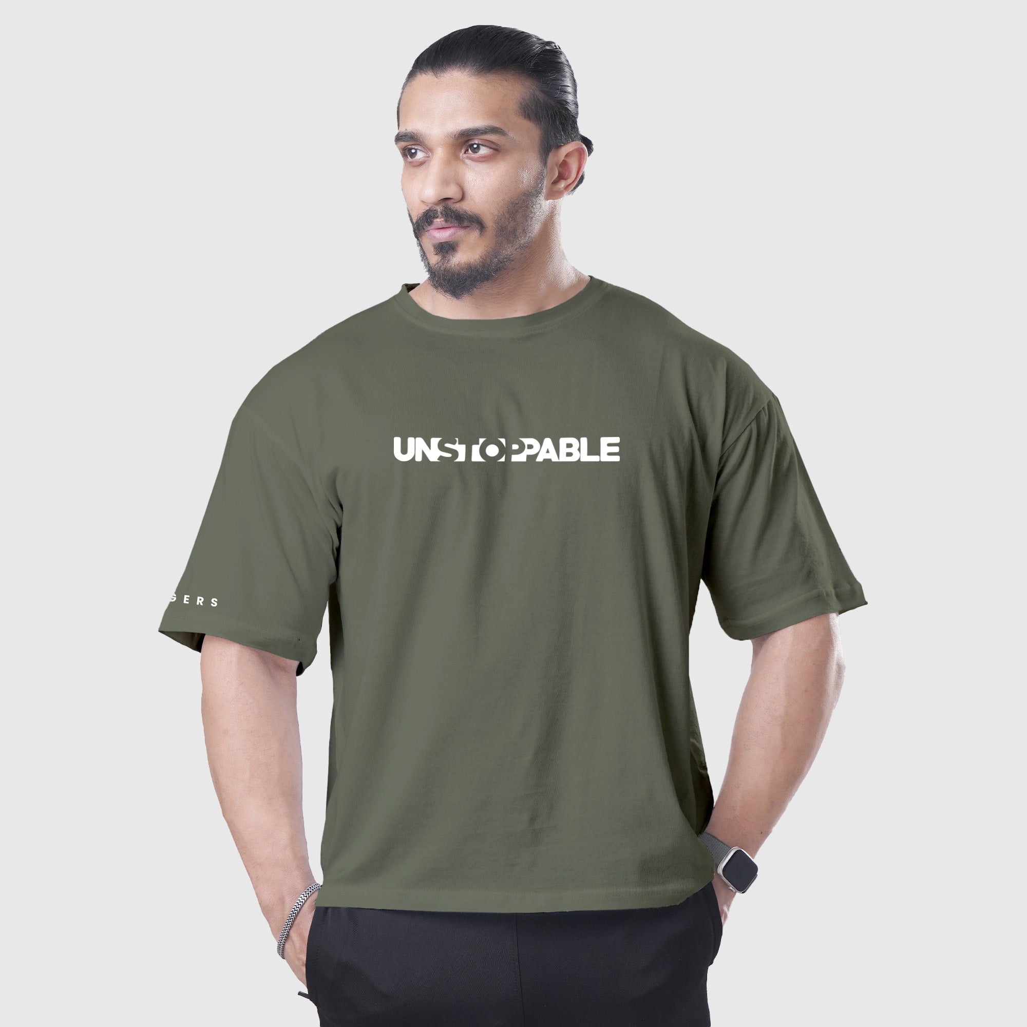 UNSTOPPABLE MOSS OVERSIZE TEE