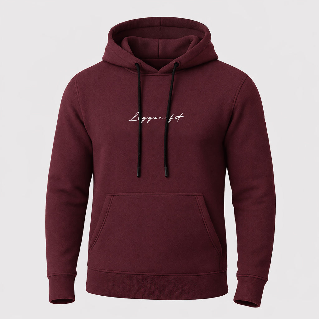 SIGNATURE FLEECE MAROON HOODIE