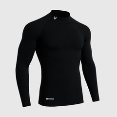 Mock Neck Black Full Compression Heavyweight