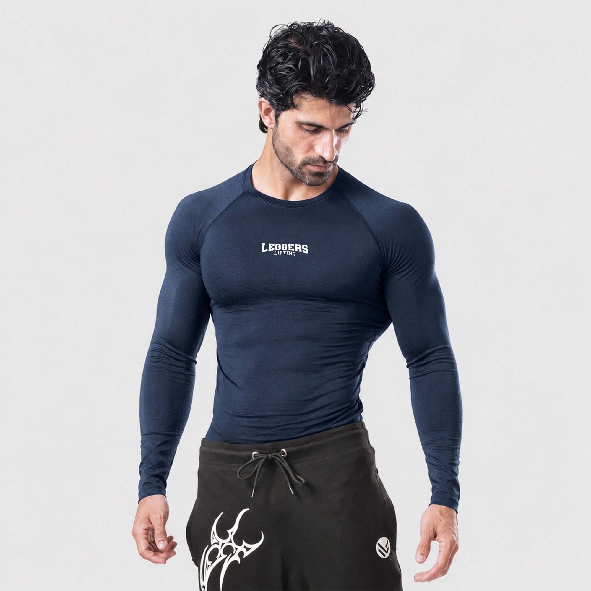 Velocity Navy F/S Compression Shirt
