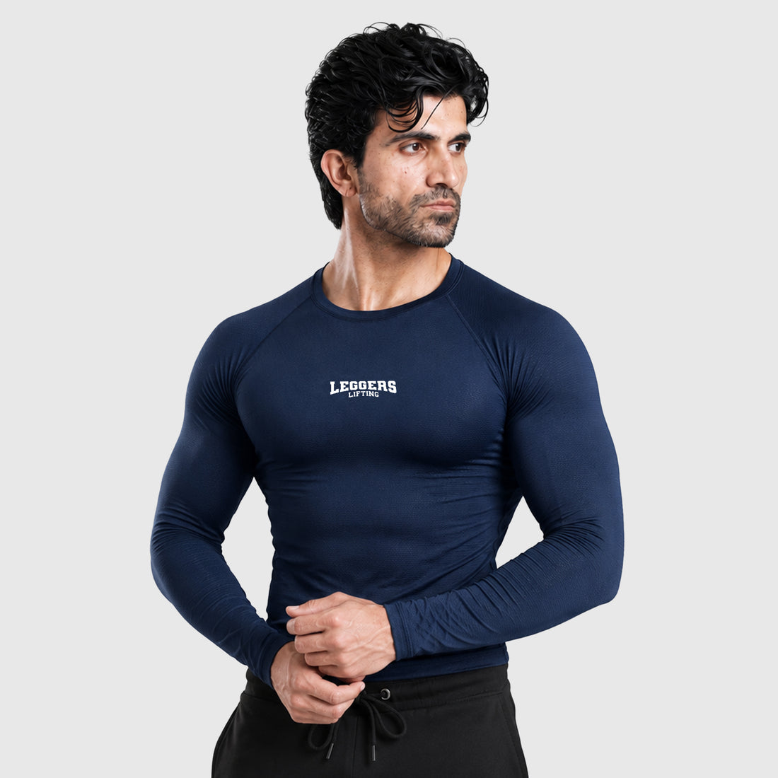 Velocity Navy F/S Compression Shirt