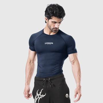 Velocity Navy H/S Compression TEE