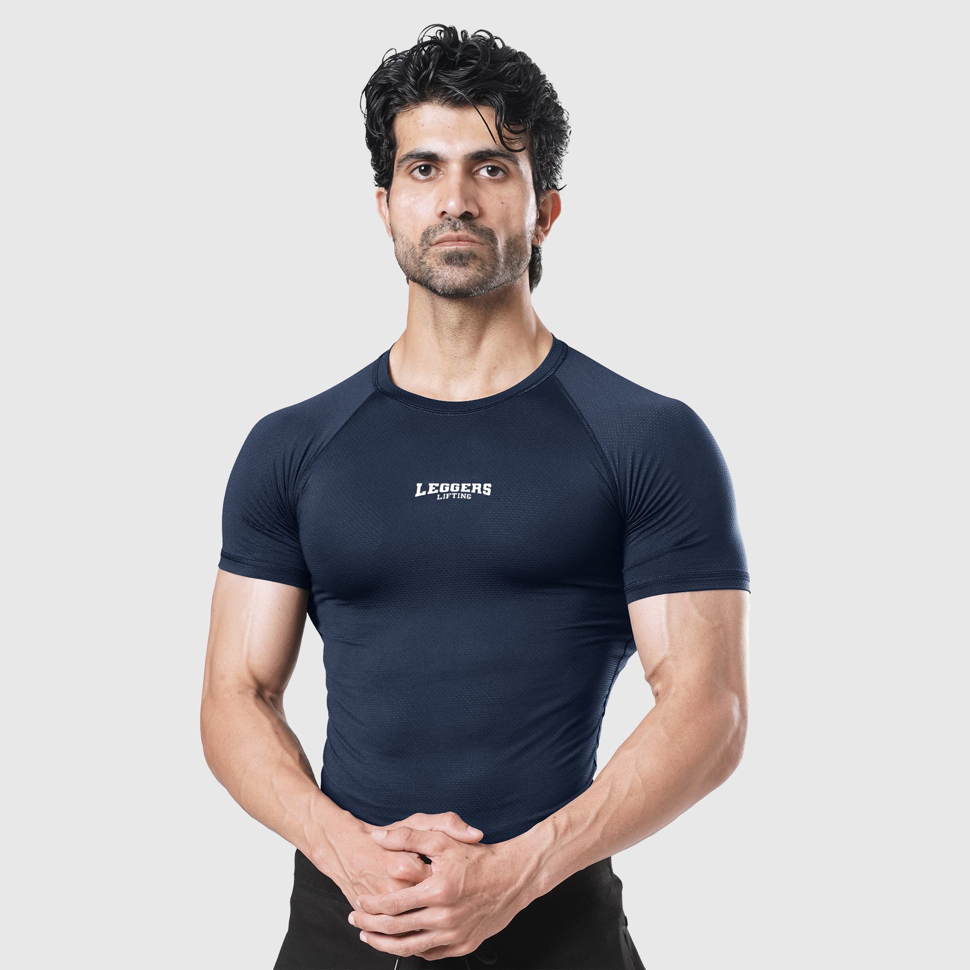 Velocity Navy H/S Compression TEE
